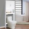 Over Toilet Storage Rack White 2-Door Cabinet Adjustable Shelf Bathroom
